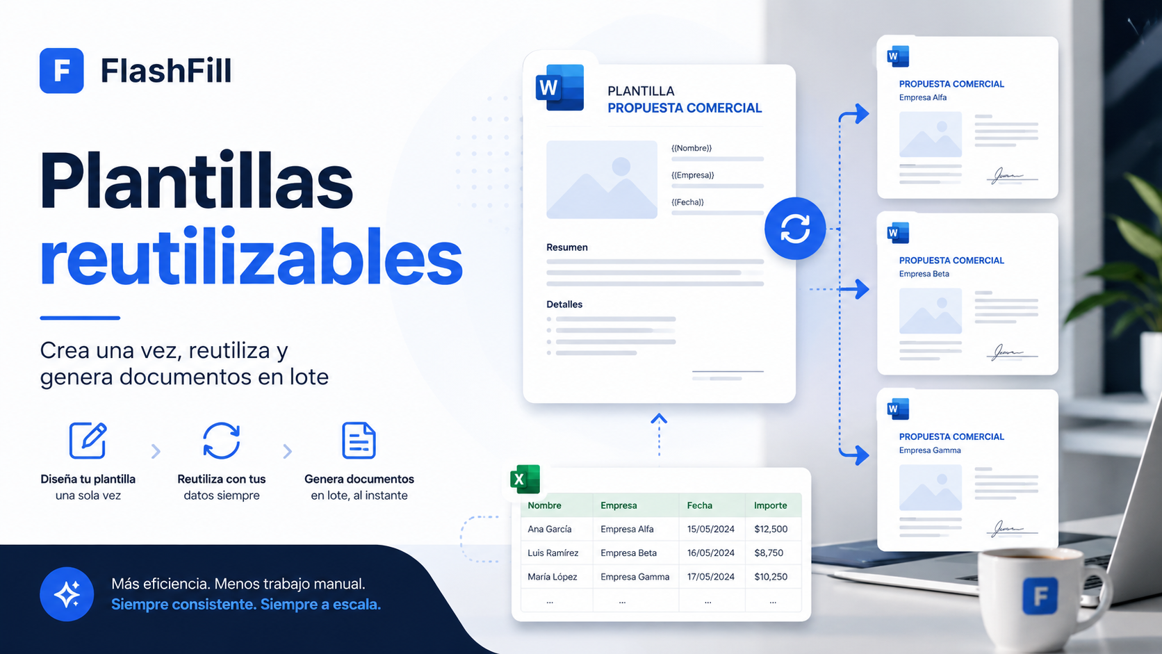 Plantillas reutilizables para documentos